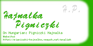 hajnalka pigniczki business card